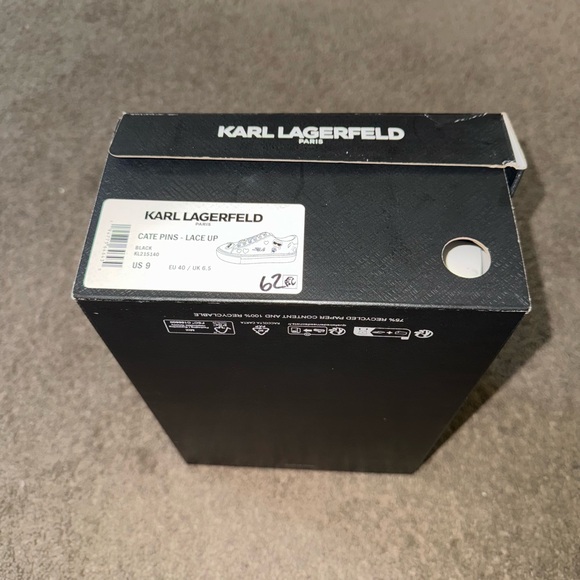 NIB - Karl Lagerfeld Paris Cate Pins Lace Up Platform Sneakers - Picture 8 of 8